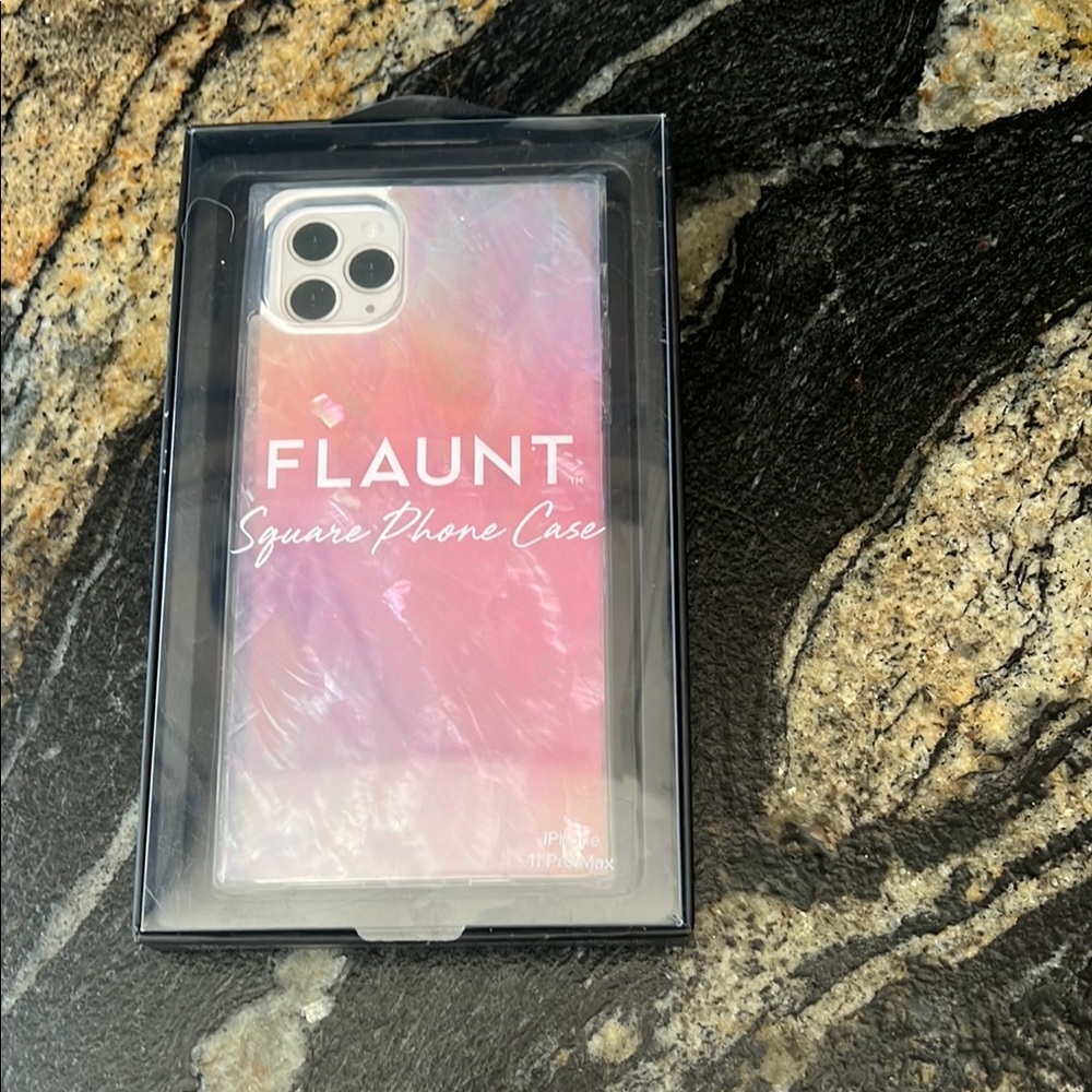 Flaunt Pink Mother of Pearl Square IPhone 11 Pro Max Case
